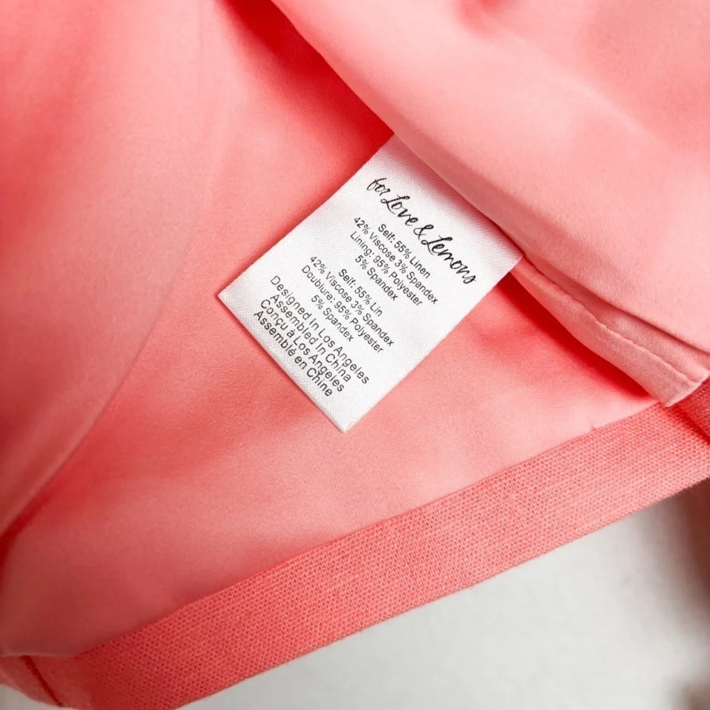 NWT For Love & Lemons Pink Linen Blend Cropped Blazer Sz M - Picture 8 of 10
